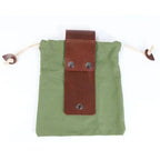 Leather Waxed Canvas Pouch Garden Tool Bag Tote Garden Tools Bag In Water Proof Canvas Rolling Bag Outdoor Canvas Picking Bag