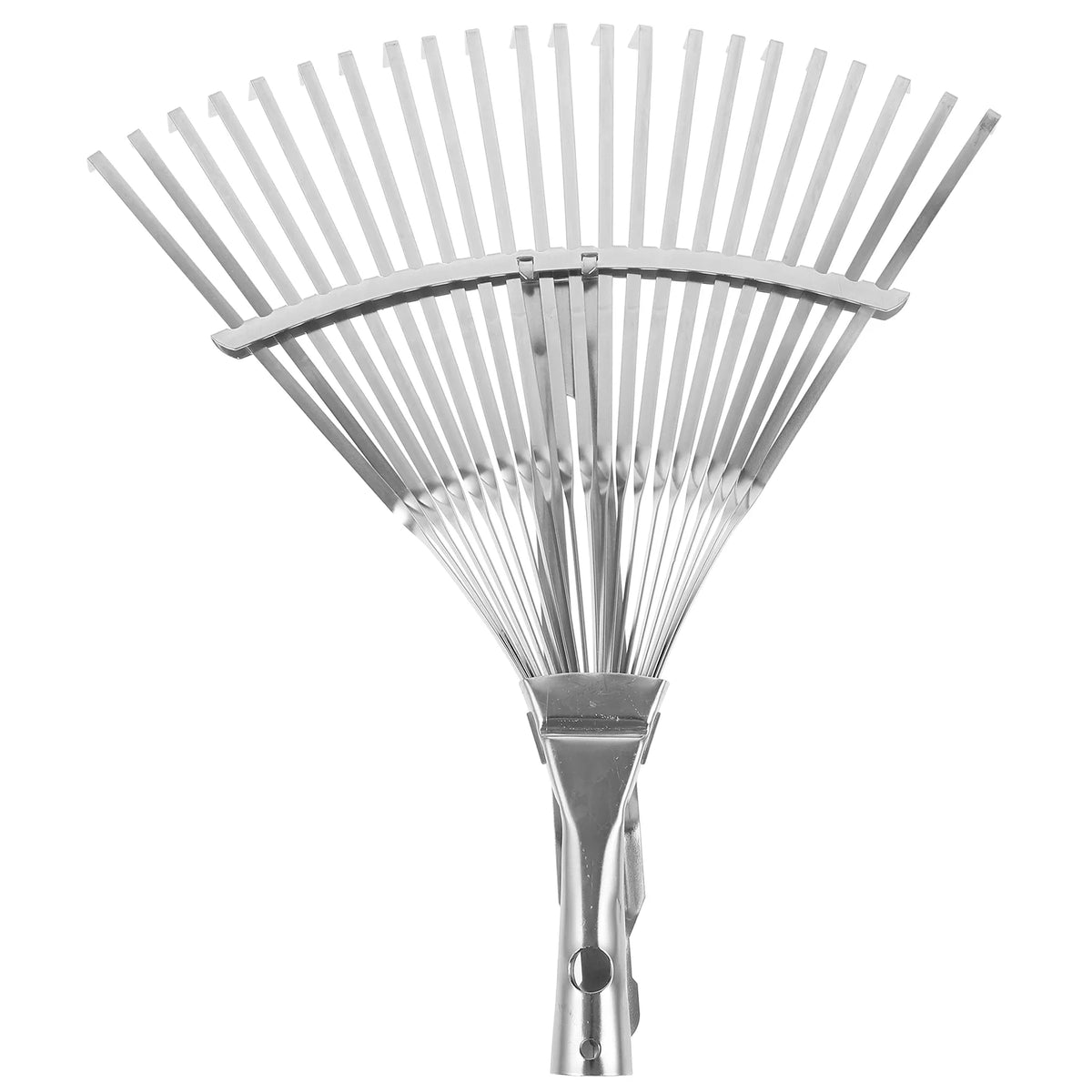 Garden Leaf Rake Grass Farming Rake Telescopic Rake Stainless Steel Handle Landscape Rake Wire Gardening For Remover Tool Leaves