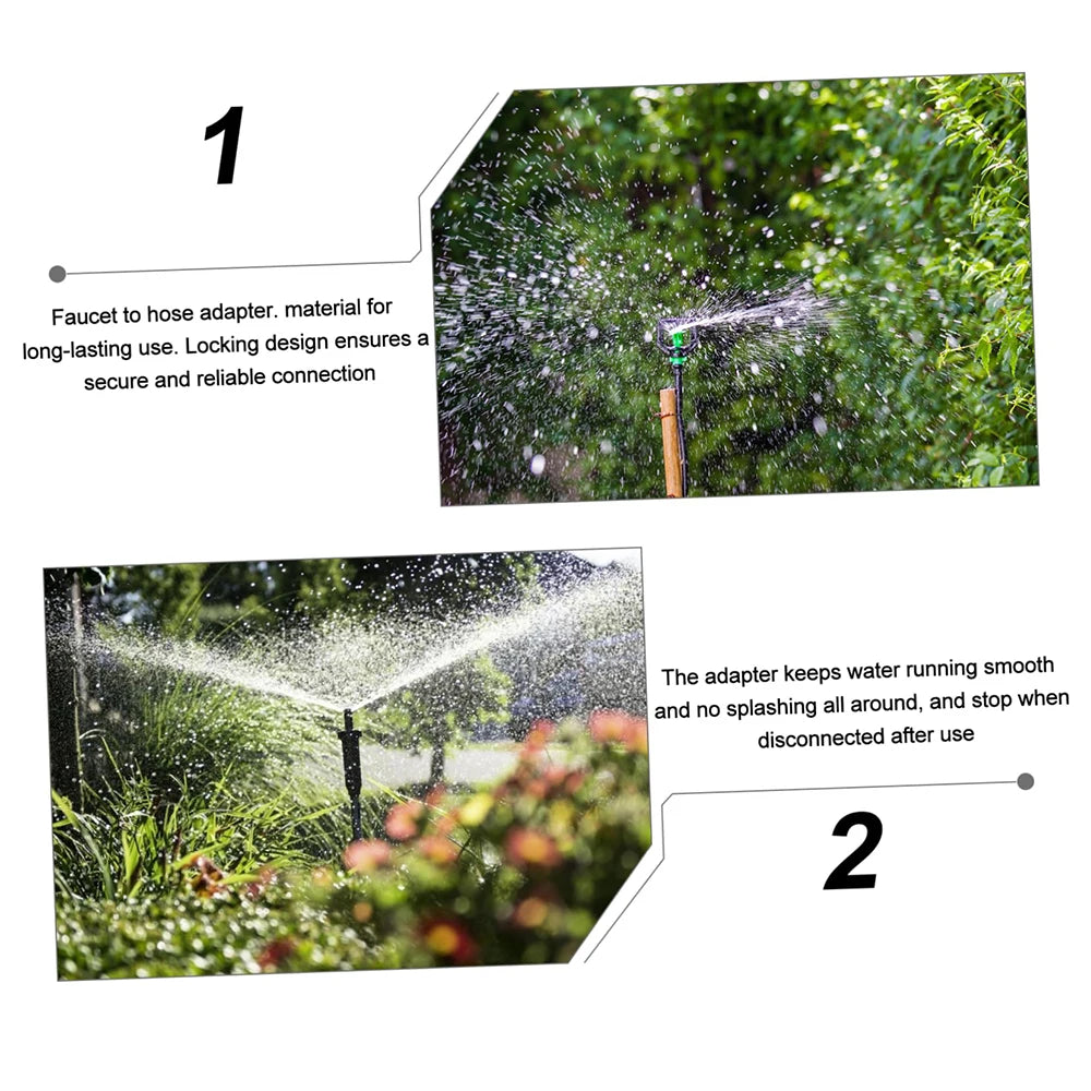 Garden Hose Quick Connect Coupler - Shut Off Valve Adapter for Watering Irrigation System Tap Faucet Fitting In-Line Connector