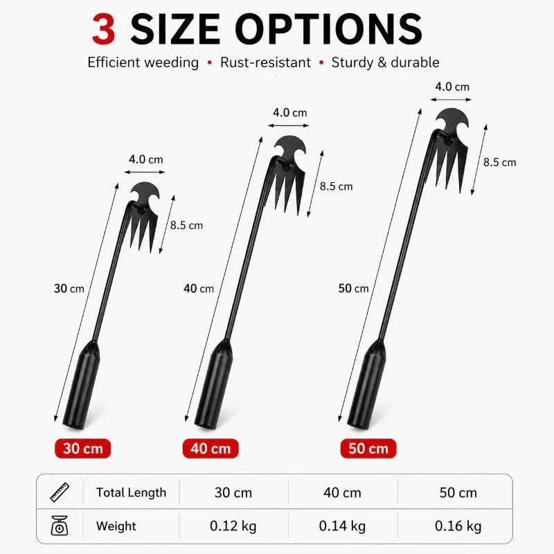 Four-tooth Weeding Rake Manual Weeding Machine for Gardens-durable and Portable Garden Weeding Tools for Gardening and Farms