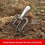 4 Claws Garden Hand Rake Durable Garden Cultivator Fork Head Soil Digging Rake Head Weeding Harvesting Landscaping Tool