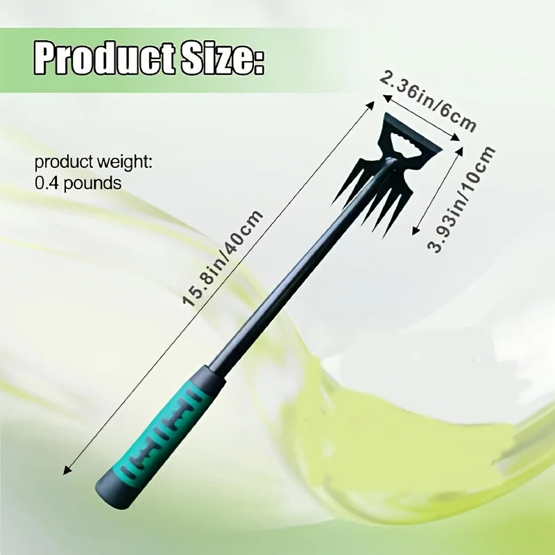 Gardening weeding rake, manual tillage and soil loosening tool, vegetable planting farm, gardening manual tool