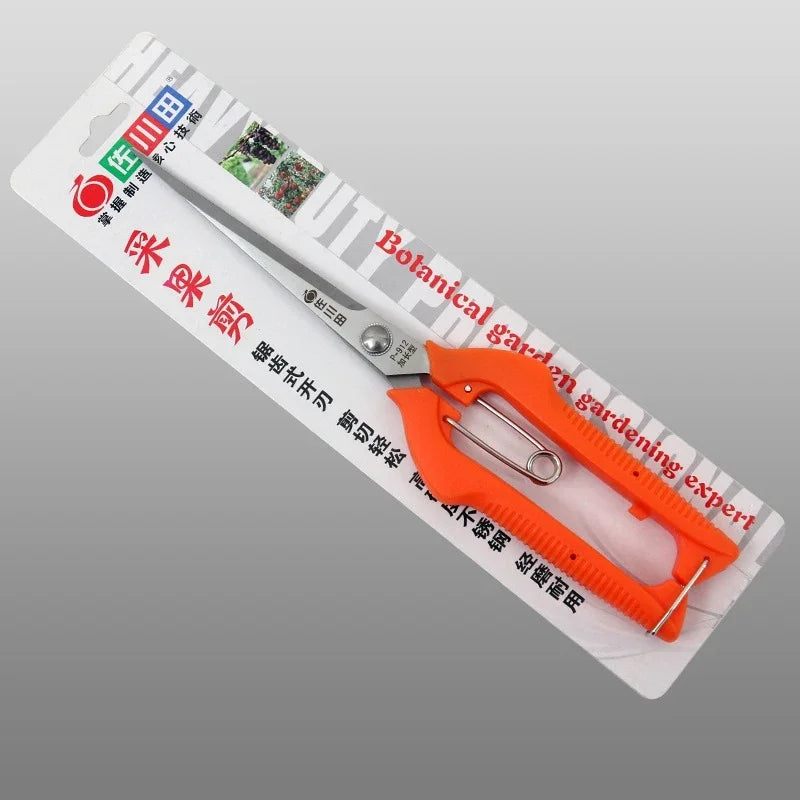 Pro Garden Pruning Shears Lengthened Tree Flower Scissors Hand Bonsai Clippers Pruning Snips Standard Orange