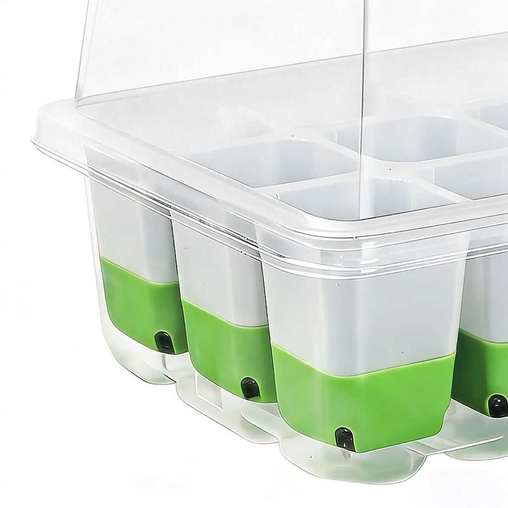 Seedling Starter Tray Indoor Garden Greenhouse Growth Potting with Cover Adjustable Humidity Germination Box Gardening Supplies