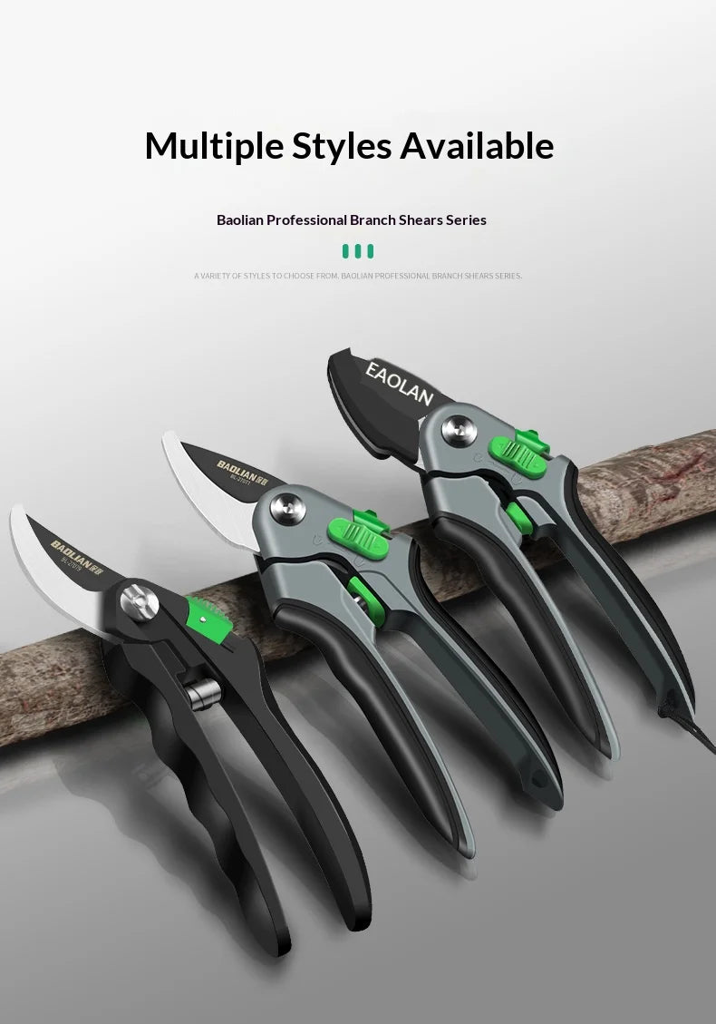 Garden Pruning Tool Set - Plant Trim Pruner Cut Secateur Shrub Scissor Branch Shear Orchard Pruning Shears for Horticulture