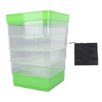 Stackable Sprouter Kit  Plant Grow Trays Easy To Observe Plastic Multipurpose Long Lifespan Space Saving for Bean Sprouts