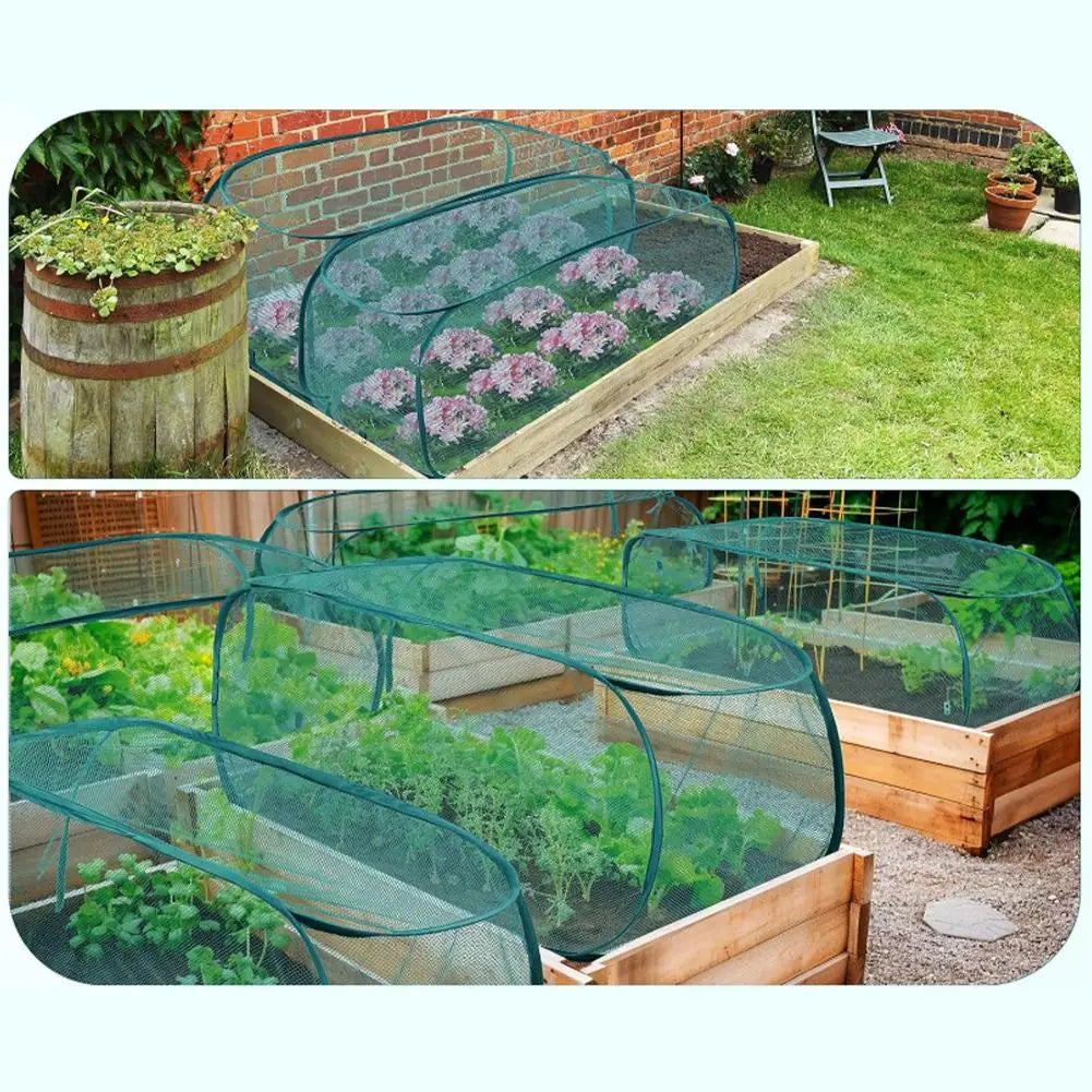 Breathable Garden Plant Shade Net Dome Cover Foldable Insect Bird Barrier Netting Protector For Vegetable Seedling Protection