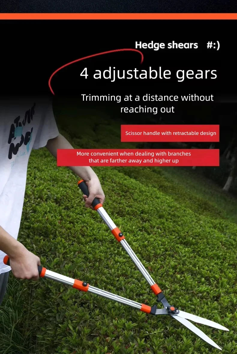 Extendable Pruning Shears Gardening, Lawn Care, Orchard Maintenance, Bonsai, Hedge Trimming Powerful Cutting for Home Use