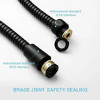 Garden Water Hose Black Pipe 1.5/2M Flexible Pull Extension Pipes Shower Accessories New SUS304 Bathroom Extendable Hoses Home