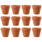12Pcs Terracotta Plant Pots Ceramic Flower Pots for Small Plants Indoor Outdoor Mini Clay Natural Rustic Decor