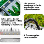 8/7/6/5teeth Garden Weeding Rake Heavy Duty Metal Gardening Hoe Weeding Rake Farm Tool for Gardening Weeding Loosening Soil Rake
