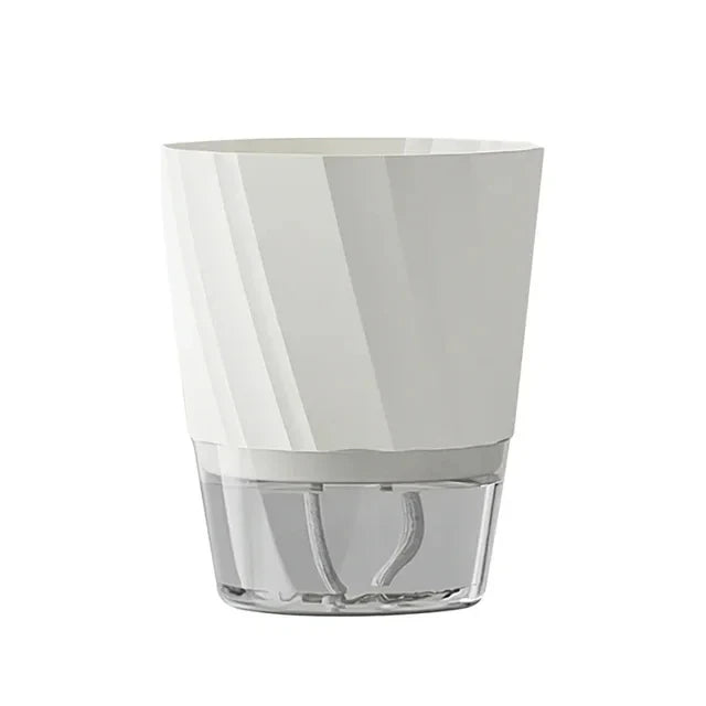 Clear Watering Pot Automatic Watering Planter Lazy Planter pot self Watering Container Lazy Flower Pot White Fully Transparent