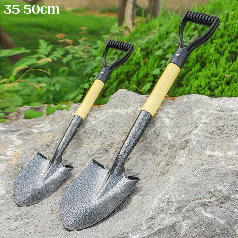 50cm Digging Shovel Mini Manganese Steel Shovels Trowel Waterproof Rustproof Garden Scoop Coated Surface for Camping Outdoor