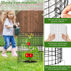 15Pcs Plants Protector Cages 35x35cm Mesh Plants Cage Covers with Ties and Pegs Rustproof Plants Cloche Garden Accessories