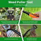 5/6/8/11 Teeth Gardening Hand Weeder Tools with Long Handle Durable Weeding Artifact Uprooting Weeding Tool Garden Loosening Hoe