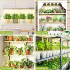 LED Grow Panel Light Ultra-thin Full Spectrum Dimmable Timer Plant Lights Under Cabinet Growing Lamp for Indoor Plants Rack