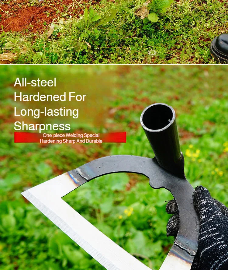 14-26CM Weeding Hoe Handheld Hollow Hoe Thickened Manganese Steel Agricultural Weeding Hoe for Planting Vegetable Garde