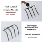 4 Claws Garden Hand Rake Durable Garden Cultivator Fork Head Soil Digging Rake Head Weeding Harvesting Landscaping Tool