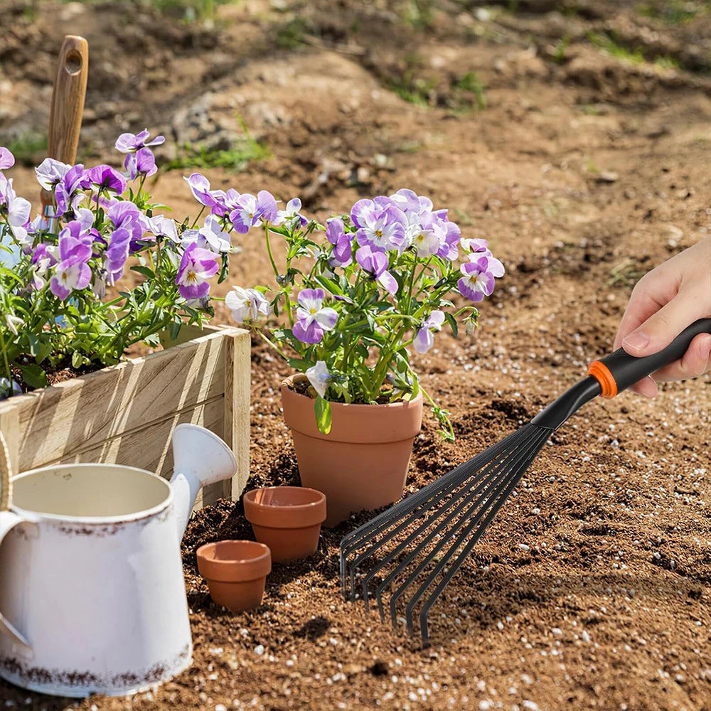 Garden Hand Tool Set - Stainless Steel Trowel Transplanter Cultivator for Planting, Weeding,  Flowers Gardening with Ergonomic