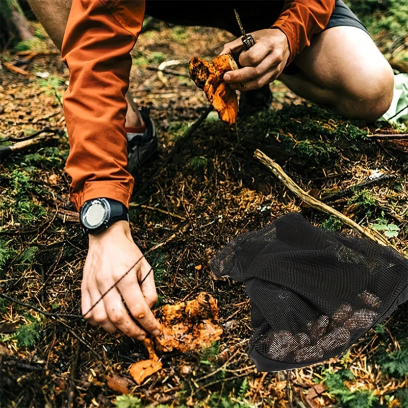 Mushroom Collection Bag Harvest Mushroom Basket Hunting Net Bag Large Capacity Mesh Garden Fruit Picking Bag