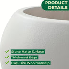 Indoor Outdoor Round Flower Pots, Lightweight Unbreakable Plastic Planters for Garden,  Balcony & Home Flower Planting