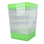 Stackable Sprouter Kit  Plant Grow Trays Easy To Observe Plastic Multipurpose Long Lifespan Space Saving for Bean Sprouts