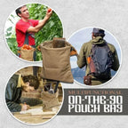 Leather Waxed Canvas Pouch Garden Tool Bag Tote Garden Tools Bag In Water Proof Canvas Rolling Bag Outdoor Canvas Picking Bag