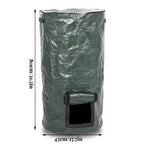 Garden Composter Eco-Friendly Bio Fermentation Bag with Zipper and Double Handles Collapsible Compost Bin for Dispose of Kitchen