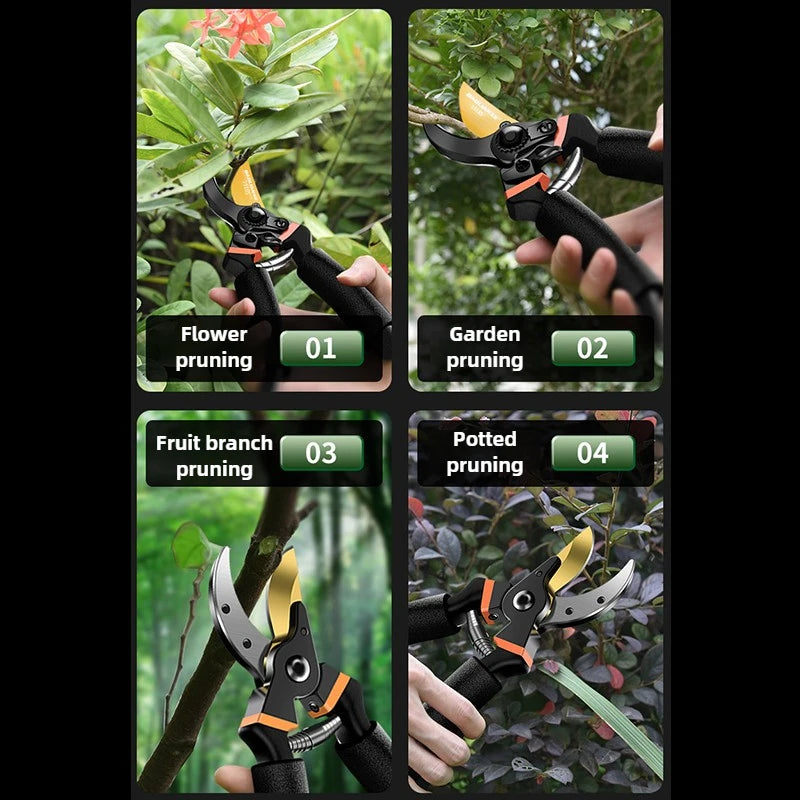 Labor-saving Pruning Scissors Portable Gardening Trimming Tools Fruit Tree Branches Pruning Shears Professional Hand Tools