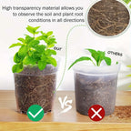 72pcs/set Clear Nursery Potsplant with Trays and Labels, Transparent Plastic Planter, Seed Starting Pot Flower Plant Contai