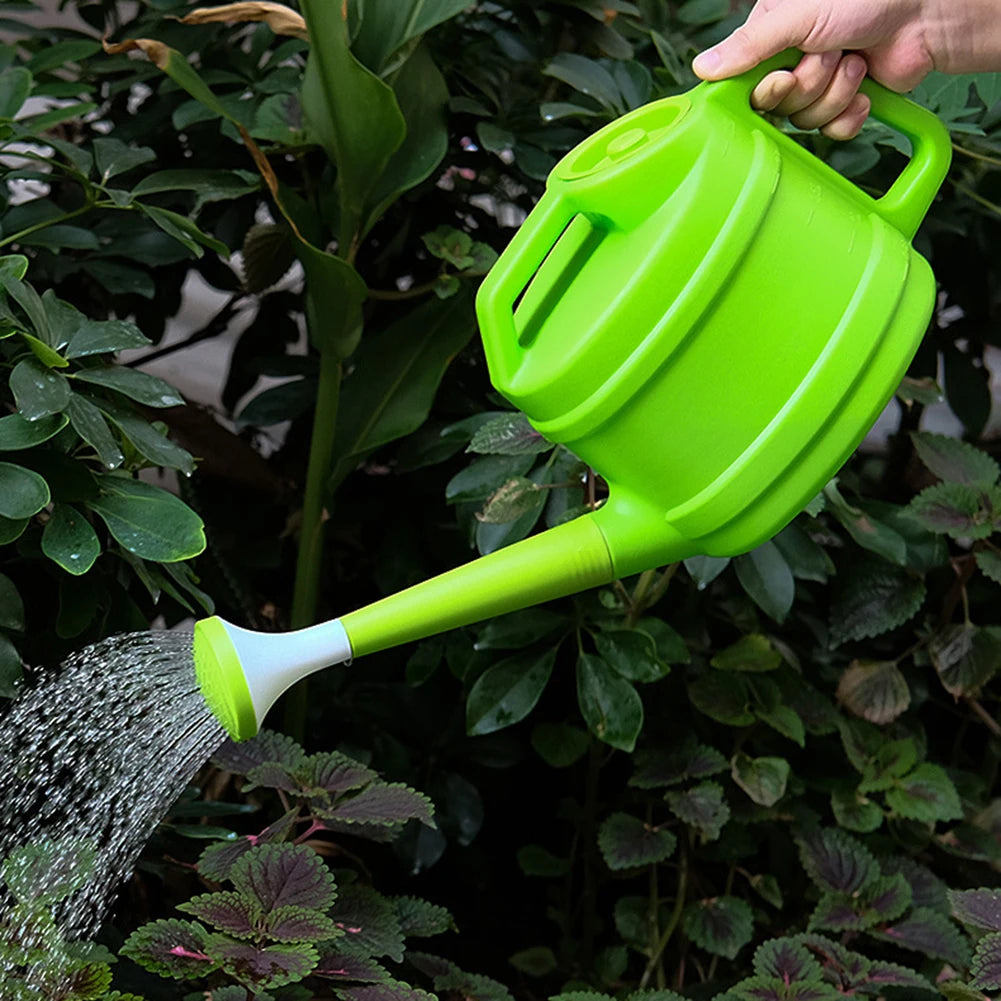 Long Spout Watering Pot For Garden With Sprinkler Head Comfort Grip Watering Kettle Lightweight Large Water Can For Garden