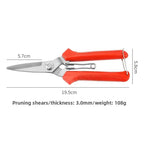 Straight Head Pruning Shears Non-slip HandleStainless Steel Outils Manuels Household Bonsai Garden Scissors Pruing Shear
