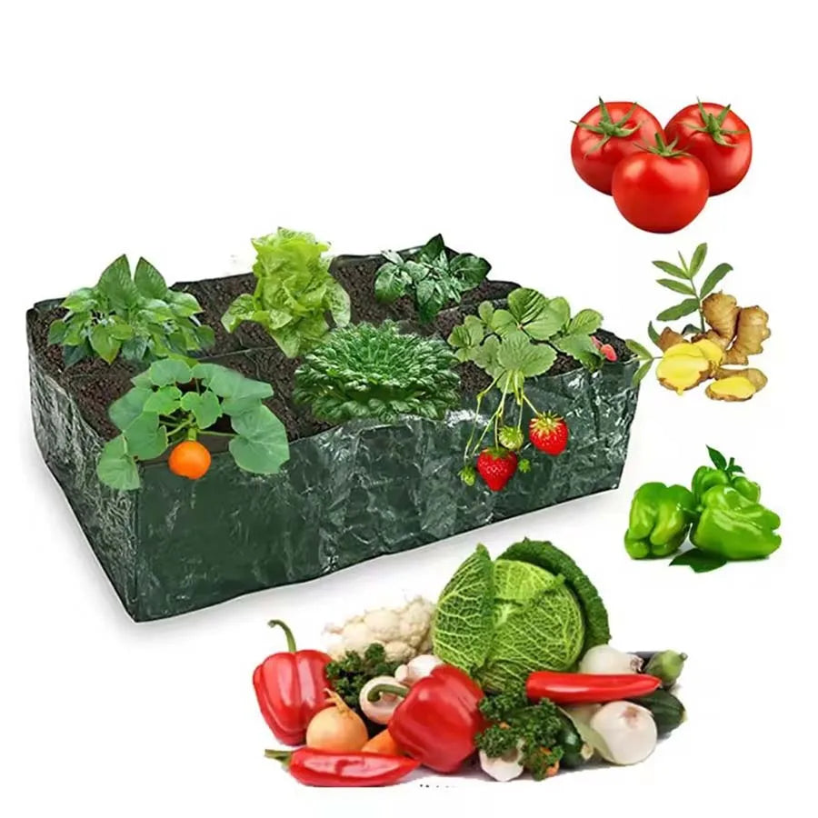 4/6/8 Grids Grow Bag Plant Garden Planter Vegetable Flower Nursery Pot Flowerpot Round Cultivation Growth Container Outdoor ﻿