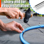 U-Type Garden Staples, Zinc-Coated Steel Landscape Pins