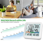 Wireless Indoor Outdoor Thermometer Hygrometer Digital Temperature Humidity Monitor With Remote Sensor Home Weather Station