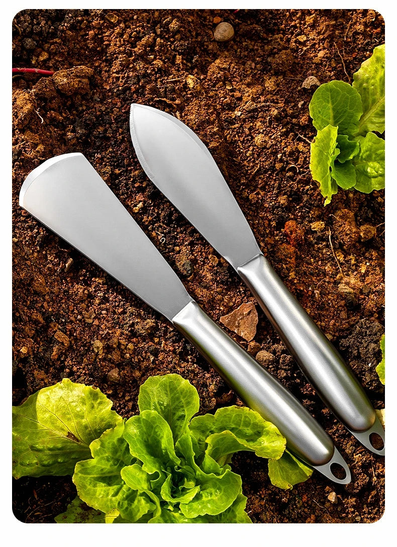 Multifunctional Garden Shovel Thickened Steel Weeding Hoe for Digging Wild Vegetables Planting Flowers Soil Cultivation