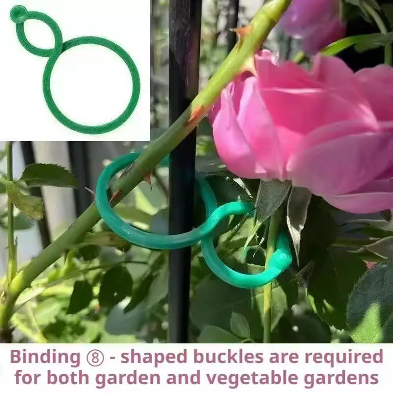 100 Pcs Plant Clips for Climbing Plants,Tomato Trellis Garden Vine Strapping Bundled Buckle Clips Plastic Trellis Plant Support