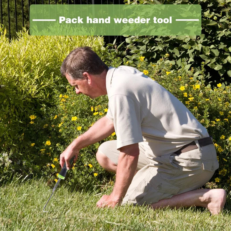 Heavy-Duty Weed Puller Tool - Ergonomic Root Remover for Lawn, Patio Gravel, Effortless Manual Weeding Tool with Non-Slip Grip