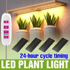 LED Grow Light Full Spectrum Quantum Board Lamp For Indoor Growth Box Flower Plants Cultivation Dimmable With Timing Auto On/Off