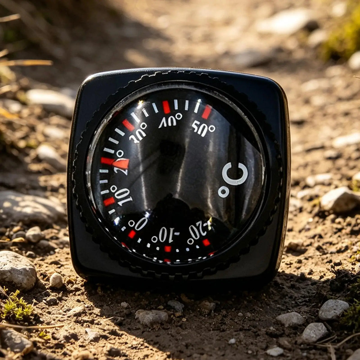 Outside Temperature Gauge 24mm Wearable Portable Accuracy Gauge with Case Indoor Outdoor Thermograph for Car Rv Motorcycle
