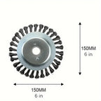 Steel Wire Weeding Garden Weed Wheel Tools Rust Removal Twisted Wire Steel Wire Grass Trimmer Head Weed Mower Accessories
