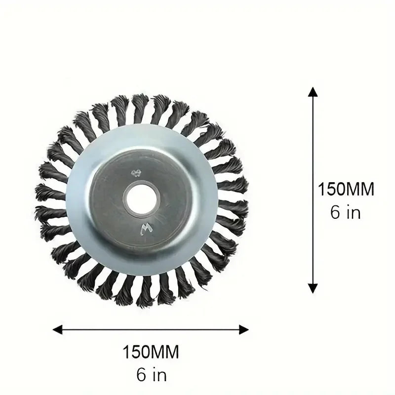 Steel Wire Weeding Garden Weed Wheel Tools Rust Removal Twisted Wire Steel Wire Grass Trimmer Head Weed Mower Accessories