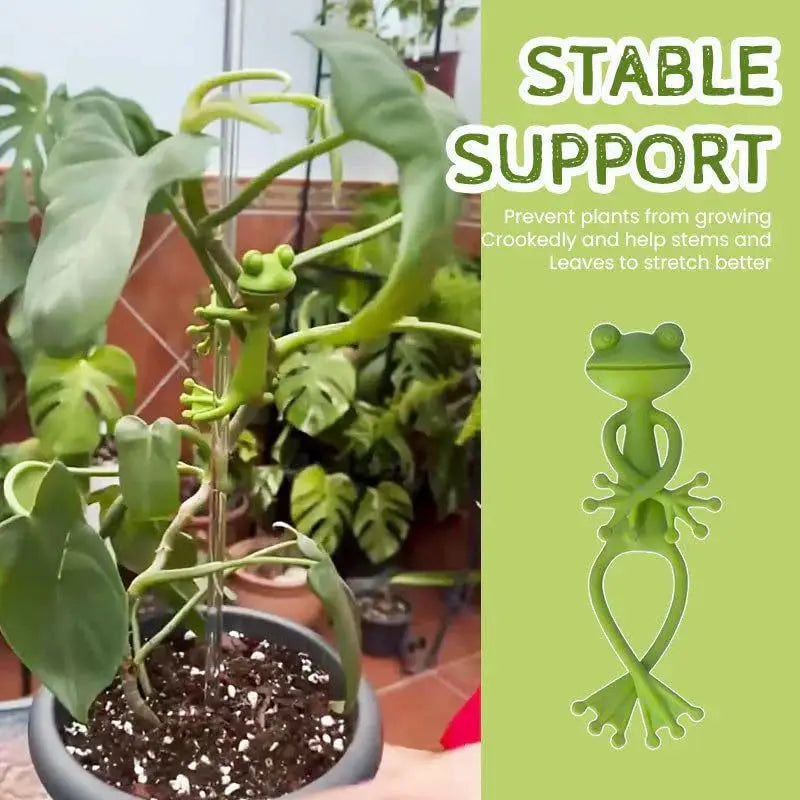 1/3/5/10PCS Frog Plant Stand Tomato Plant Support for Plants Gardening Plant Holder Plant Climbing Fixture Clips Garden Supplies