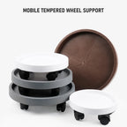 Round Movable Planter Tray With Wheels Multi-Purpose Moving Potted Plant Tool For Large Potted Plants Gardening Flower Pot Tray