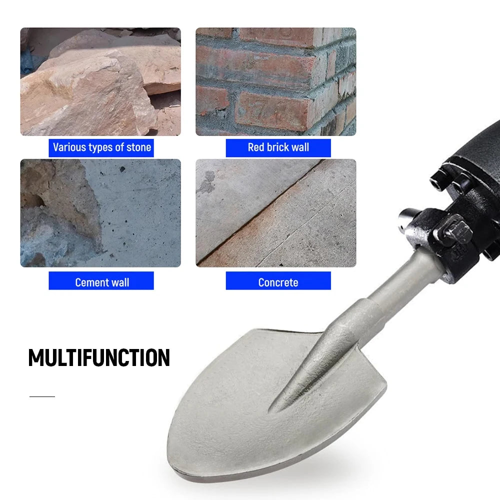 Garden Landscaping Clay Spade with Storage Case for Soil & Gravel - Heavy Duty Steel Digging Tool for Jack Hammer