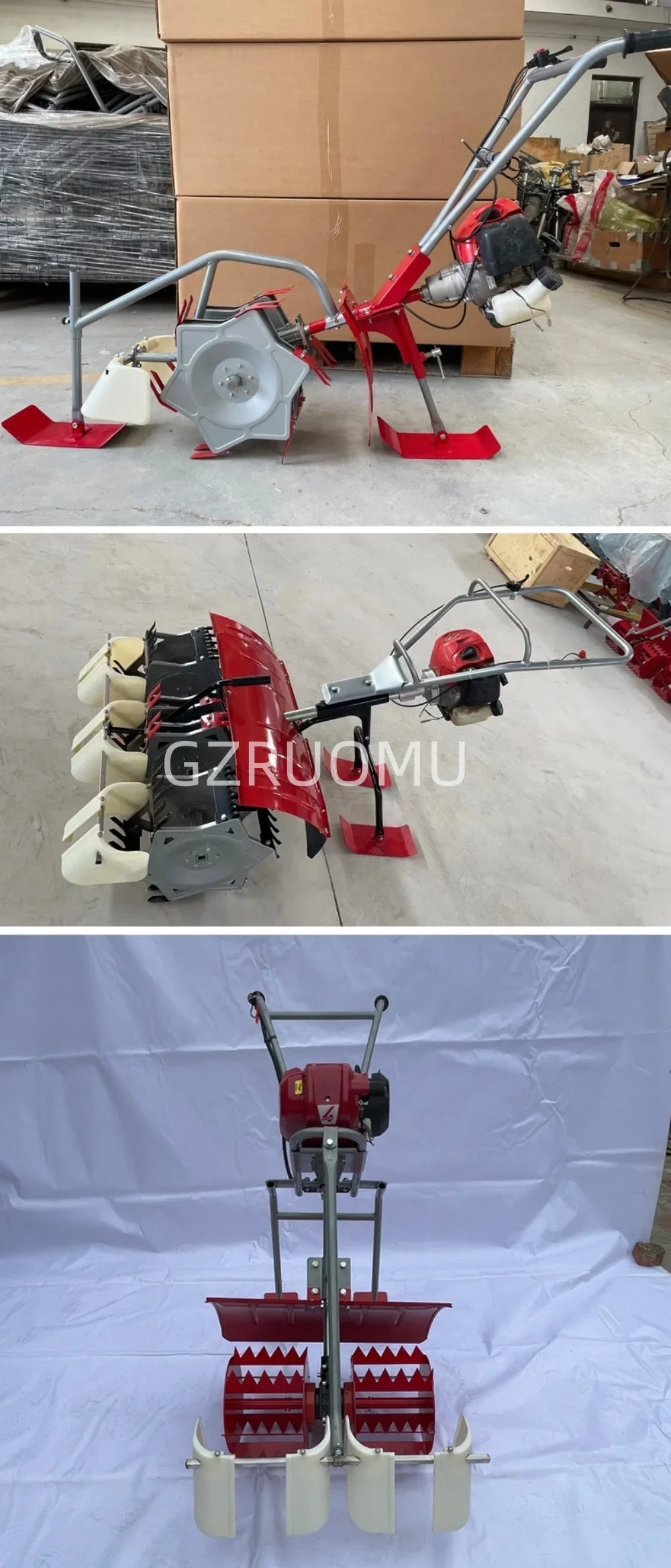Lightweight Hand Push Row Crop Weeder Walking Inter-row Cultivator Labor Saving Soil Loosening Weeding Machine