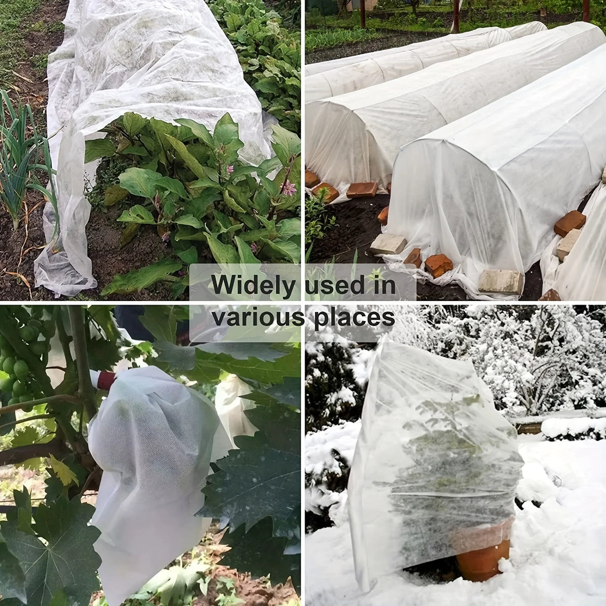 Plant Cold Protection Cover Thickened Floating Surface Covering Cloth160cm×1000cmNon-woven Fabric Vegetable and Fruit Tree Frost