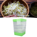 Stackable Sprouter Kit  Plant Grow Trays Easy To Observe Plastic Multipurpose Long Lifespan Space Saving for Bean Sprouts