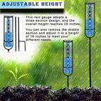 Outdoor Garden Rain Gauge Freeze Proof rain Gauge Outdoor Best Rated For Garden Deck Lawn with Large Numbers Adjustable Height