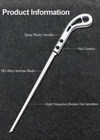 HandSaw, Gardening Saw, SK5 Steel Blade, Wooden Handle, Carpentry Saw, 365 mm, Ideal for Cutting Curved Wall Panels